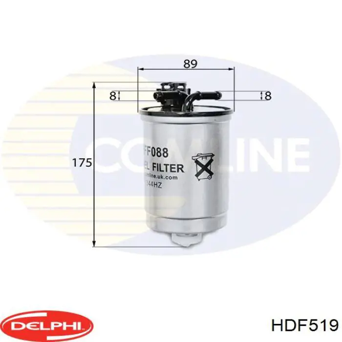 Купити HDF519 Delphi Фільтр-відстійник палива грубої очистки