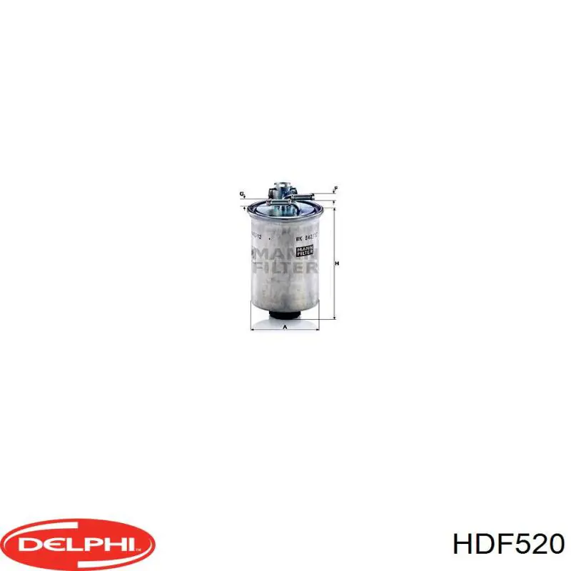 Купити HDF520 Delphi Фільтр-відстійник палива грубої очистки