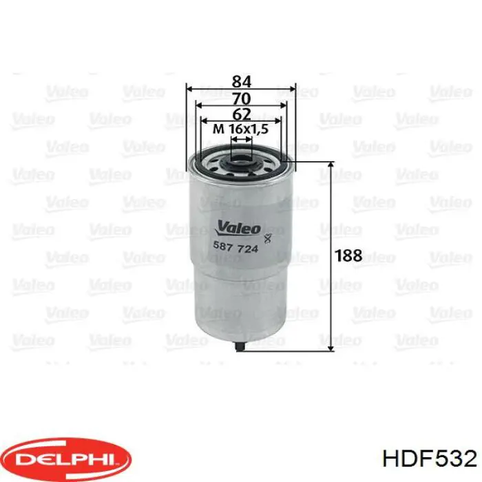Купити HDF532 Delphi Фільтр-відстійник палива грубої очистки