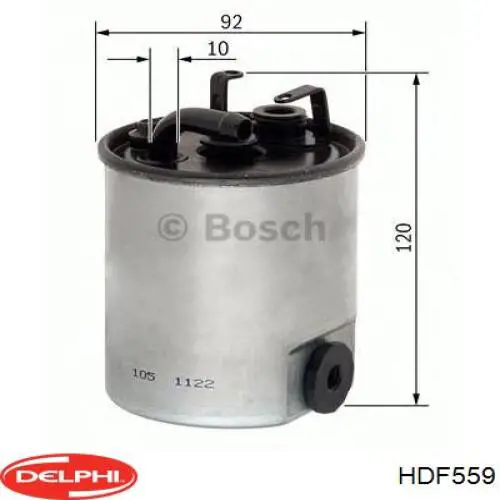 Фільтр тонкого очищення палива Delphi HDF559 ціна, від 14.46 USD