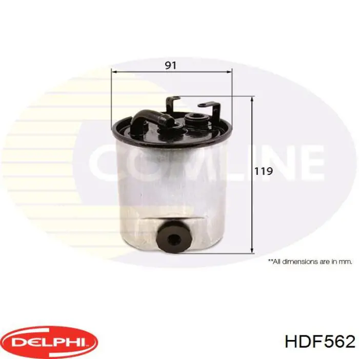 Фільтр тонкого очищення палива Delphi HDF562 ціна, від 15.34 USD