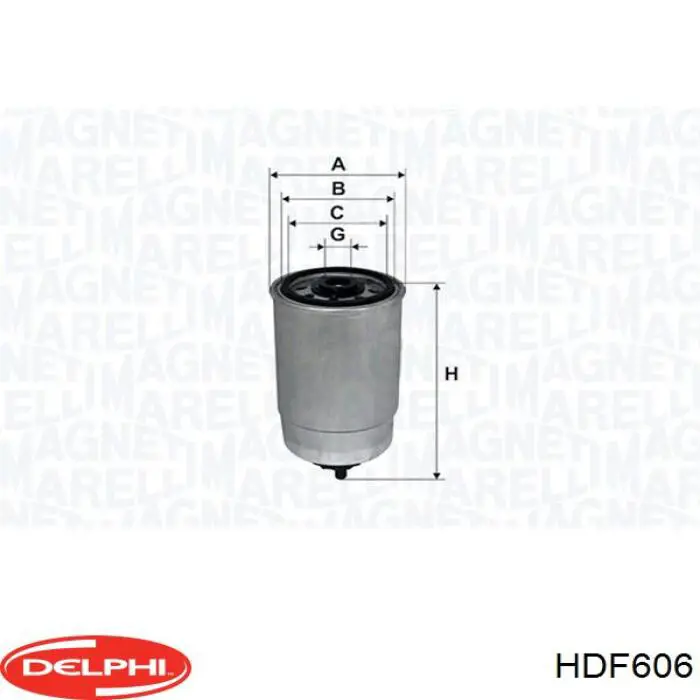 HDF606 Delphi фільтр паливний