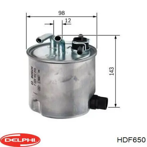 Паливний фільтр HDF650 Delphi