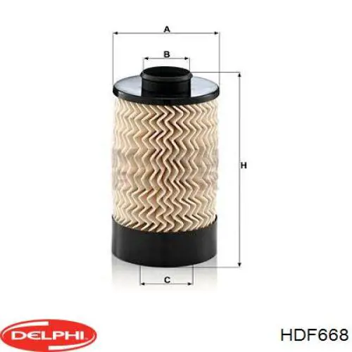HDF668 Delphi фільтр паливний