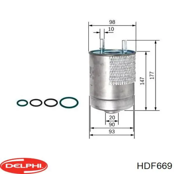 Купити HDF669 Delphi Фільтр-відстійник палива грубої очистки