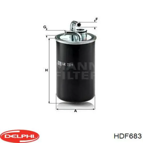 Паливний фільтр HDF683 Delphi