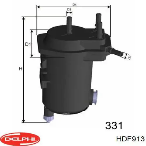 Фільтр тонкого очищення палива Delphi HDF913 ціна, від 15.24 USD