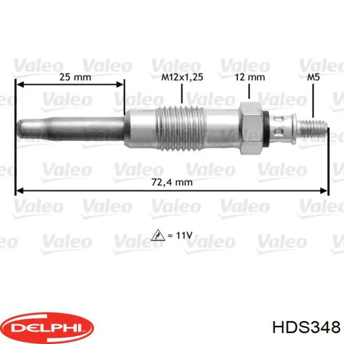HDS348 Delphi Свічки розжарювання