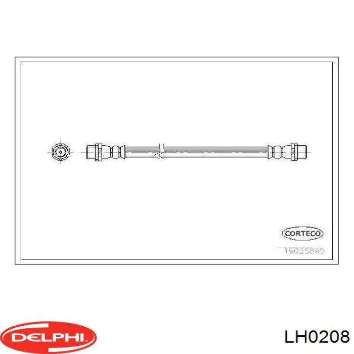 LH0208 Delphi шланг гальмівний задній
