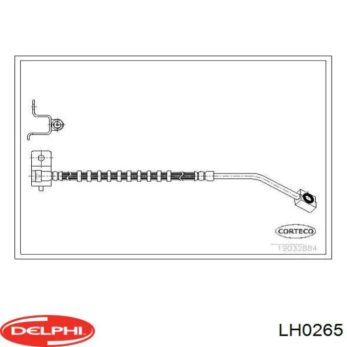 LH0265 Delphi шланг гальмівний передній