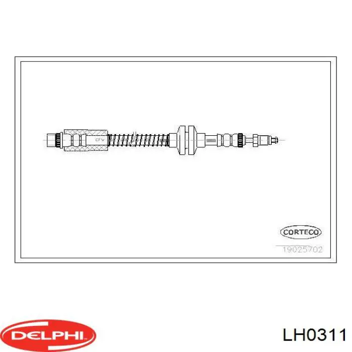 LH0311 Delphi шланг гальмівний передній