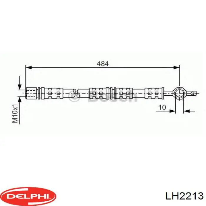 Шланг гальмівний передній, лівий Adriauto 521213 ціна, від 11.08 USD