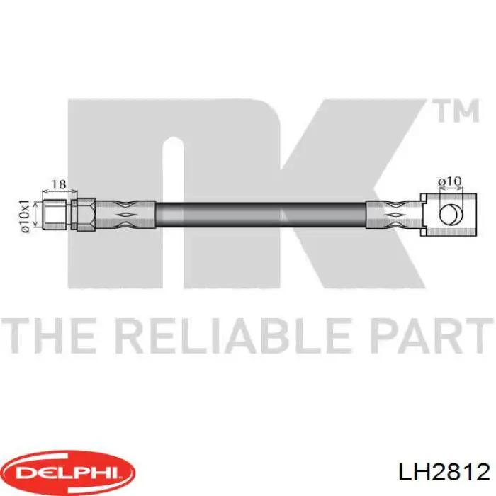 Купити LH2812 Delphi Гальмівні шланги передні