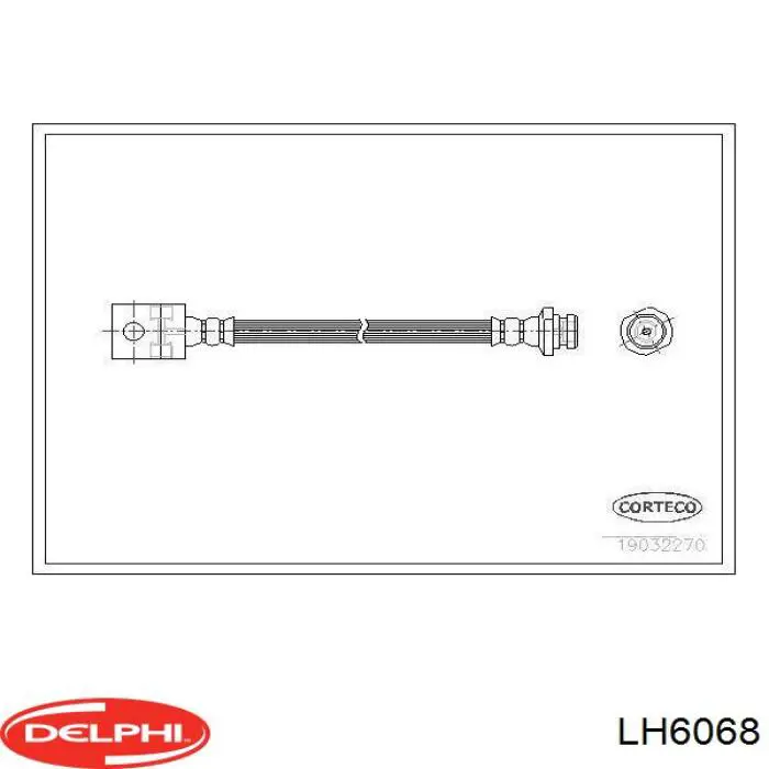 LH6068 Delphi Шланг гальмівний задній