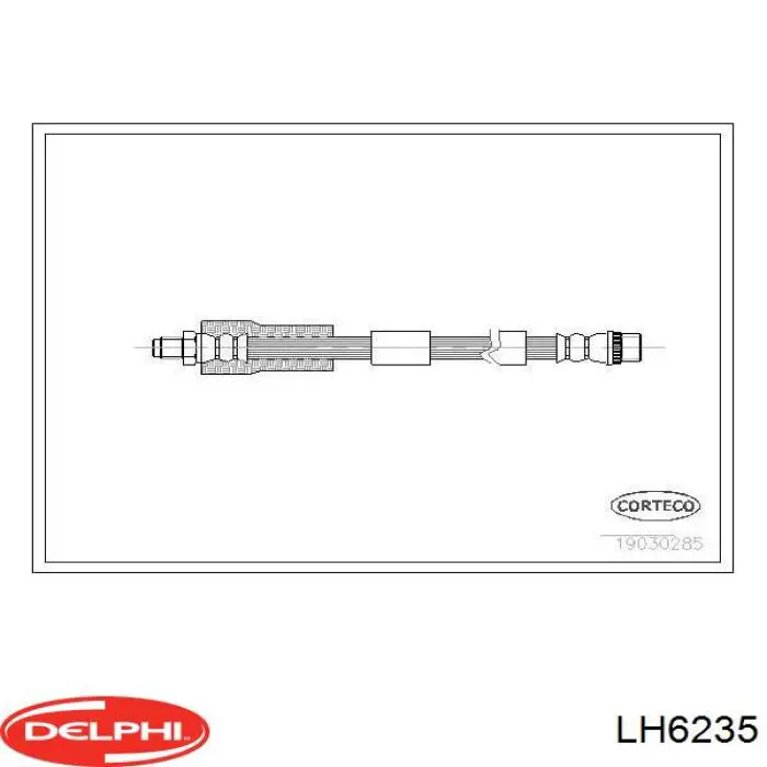 LH6235 Delphi шланг гальмівний задній