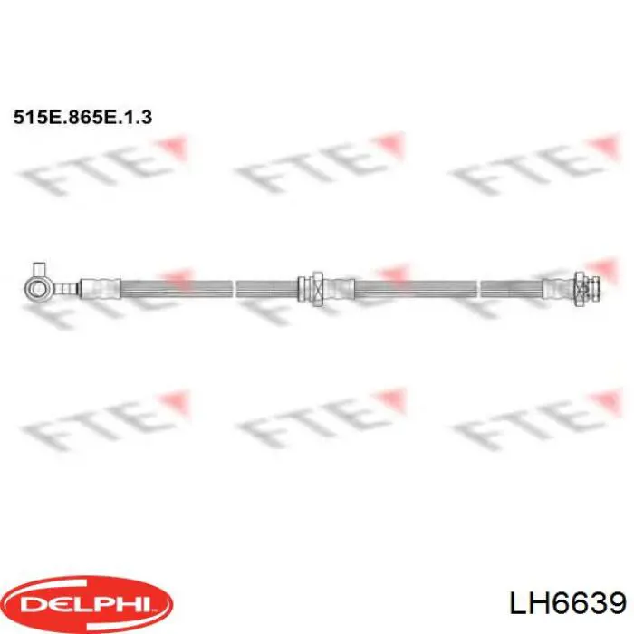 Шланг гальмівний передній, правий Delphi LH6639 ціна, від 17.07 USD