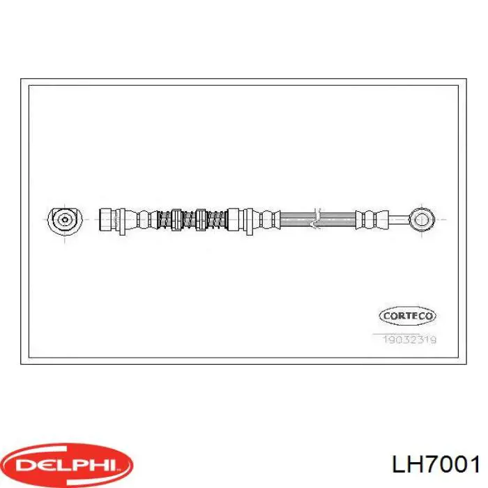 LH7001 Delphi Гнучка гальмівна трубка передня