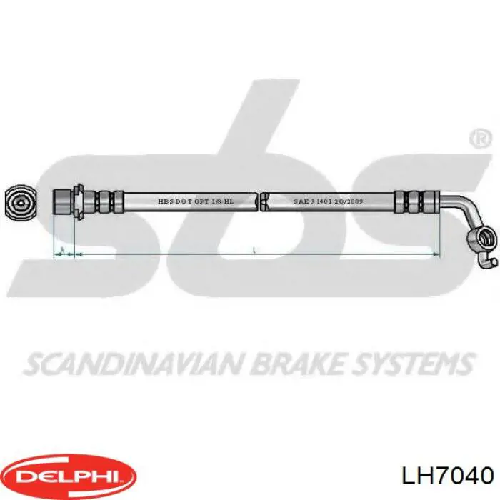 Шланг гальмівний задній, правий ABS SL6611 ціна, від 13.64 USD