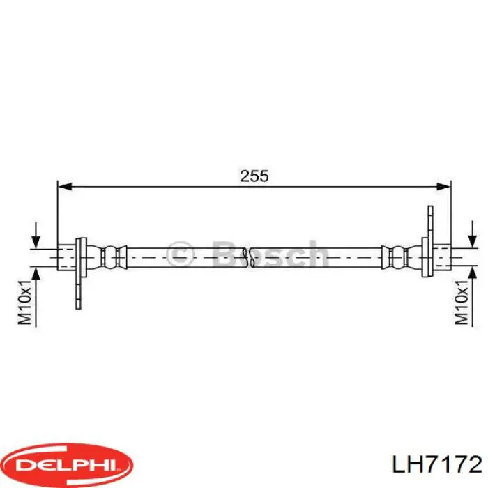Купити LH7172 Delphi Шланг гальмівний передній, лівий