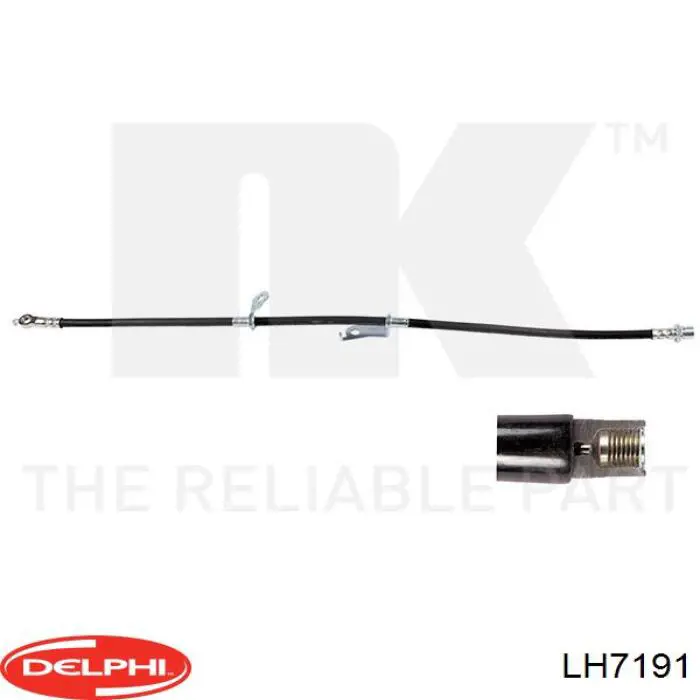 LH7191 Delphi Шланг гальмівний передній, лівий