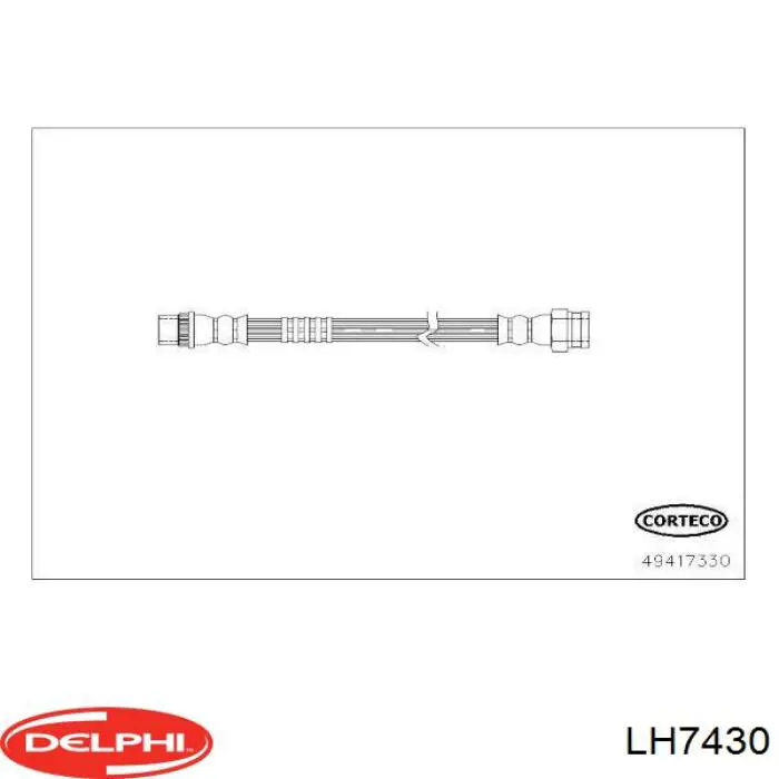 Шланг гальмівний передній, правий TRW PHD2148 ціна, від 14.43 USD