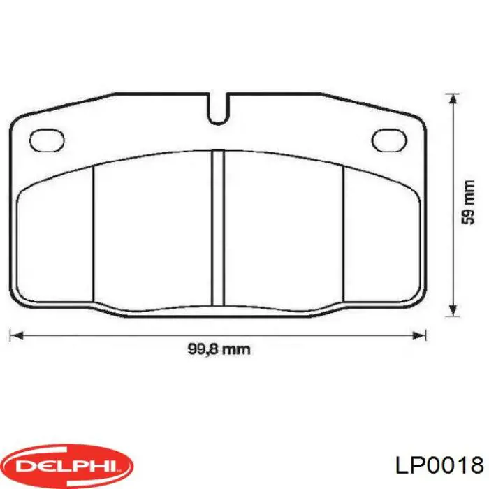 Задні гальмівні колодки Delphi LP0018 ціна, від 14.79 USD