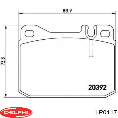 Купити LP0117 Delphi Колодки гальмівні передні, дискові