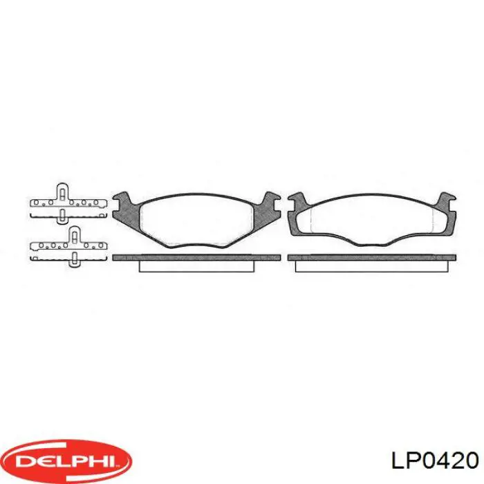 Передні тормозні колодки LP0420 Delphi