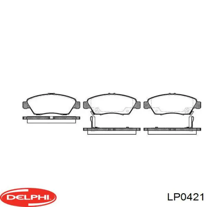 Передні тормозні колодки LP0421 Delphi