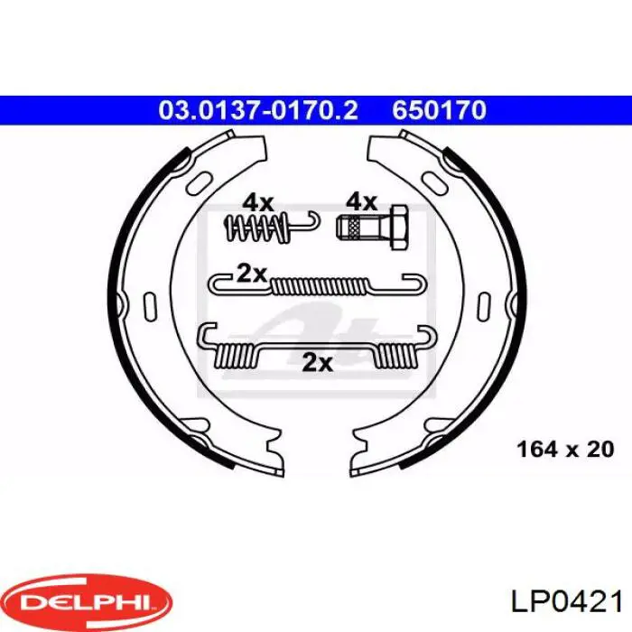 Купити LP0421 Delphi Колодки гальмівні передні, дискові