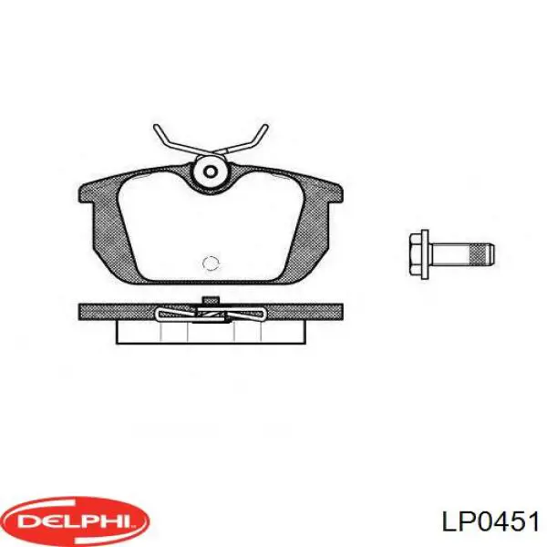 Задні гальмівні колодки LP0451 Delphi