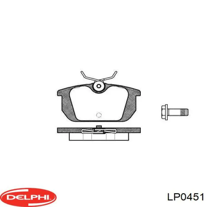 LP0451 Delphi колодки гальмові задні, дискові