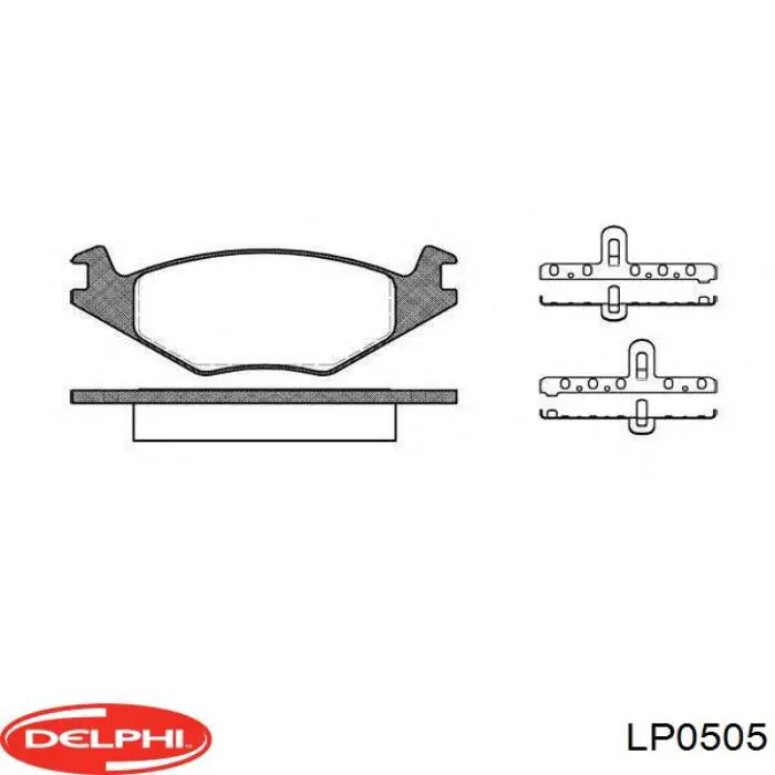 Передні тормозні колодки LP0505 Delphi
