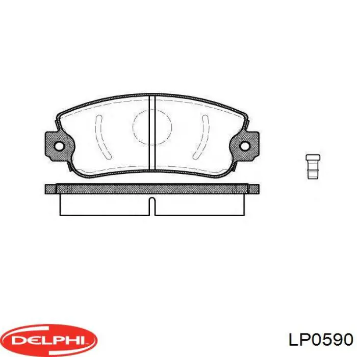 LP0590 Delphi Колодки гальмівні задні, дискові