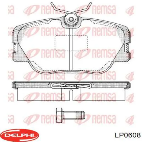 LP0608 Delphi Передні гальмівні колодки
