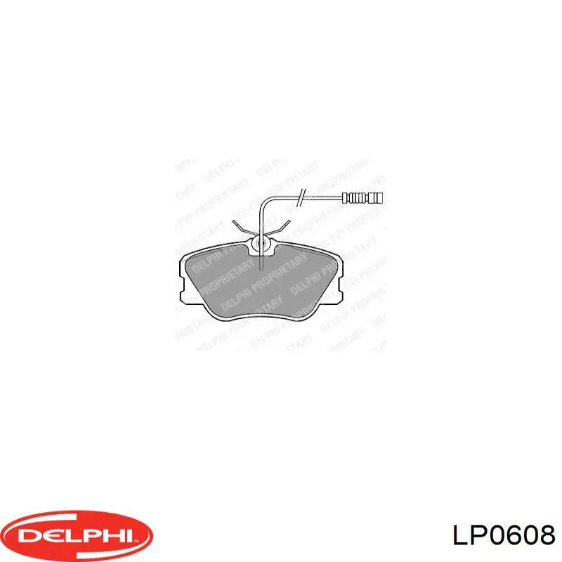 Гальмівні колодки Delphi LP0608 ціна, від 27.51 USD