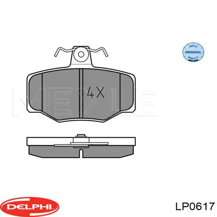 LP0617 Delphi колодки гальмові задні, дискові