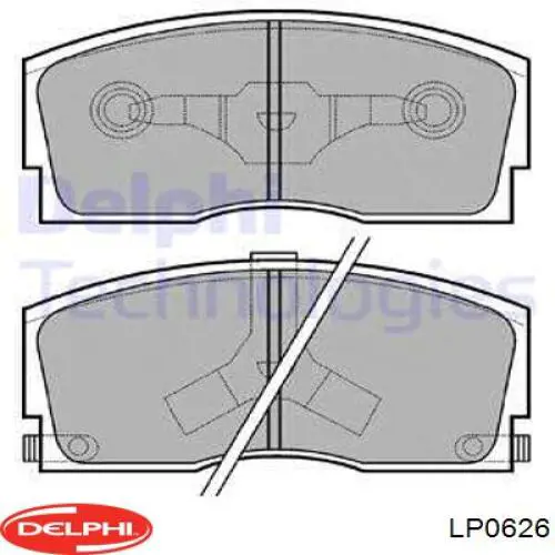 Купити LP0626 Delphi Колодки гальмівні передні, дискові