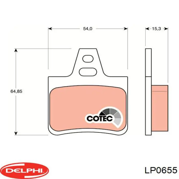 Колодки гальмові задні, дискові LP0655 Delphi