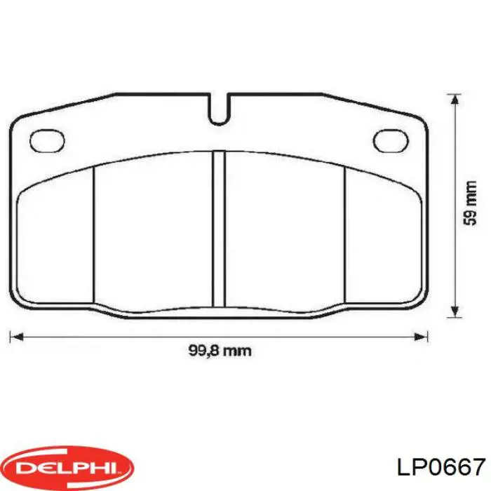 LP0667 Delphi Колодки гальмівні задні, дискові