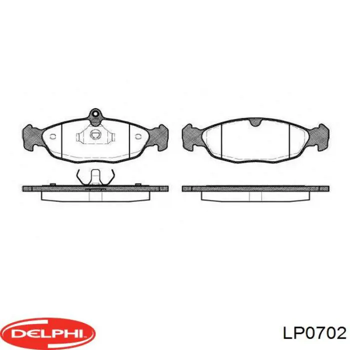 LP0702 Delphi Передні гальмівні колодки