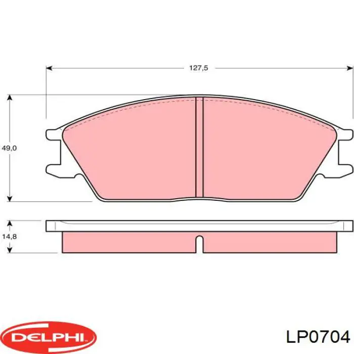 Купити LP0704 Delphi Колодки гальмівні передні, дискові