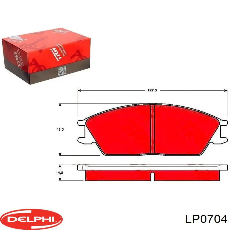 Передні тормозні колодки LP0704 Delphi