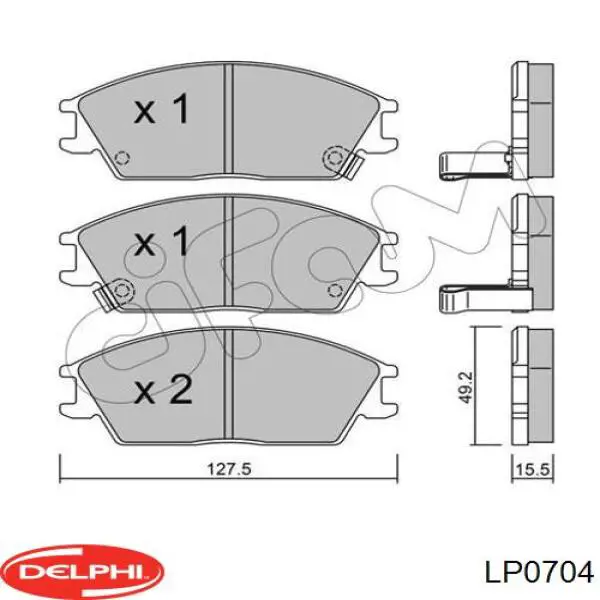 LP0704 Delphi Передні гальмівні колодки