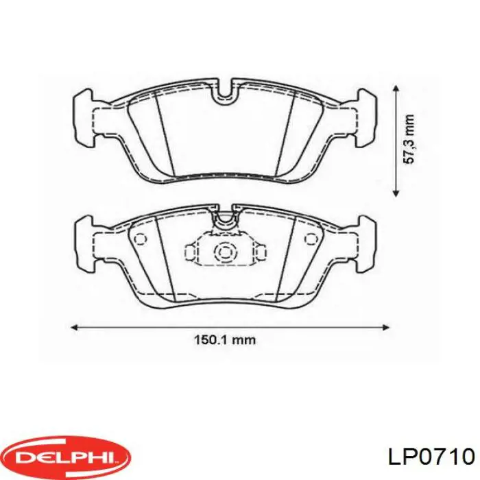 Купити LP0710 Delphi Колодки гальмівні передні, дискові