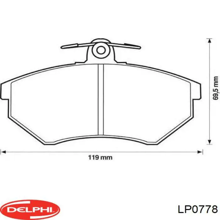 Гальмівні колодки Delphi LP0778 ціна, від 19.61 USD