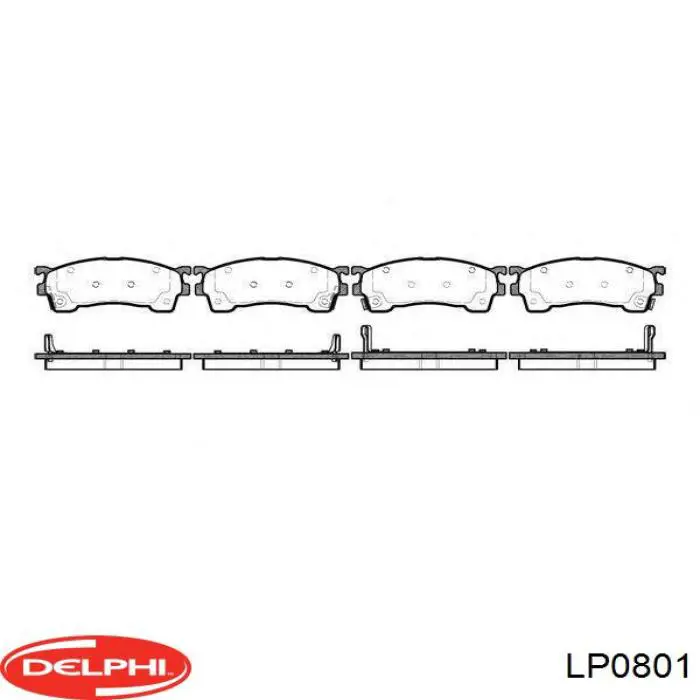 Передні тормозні колодки LP0801 Delphi