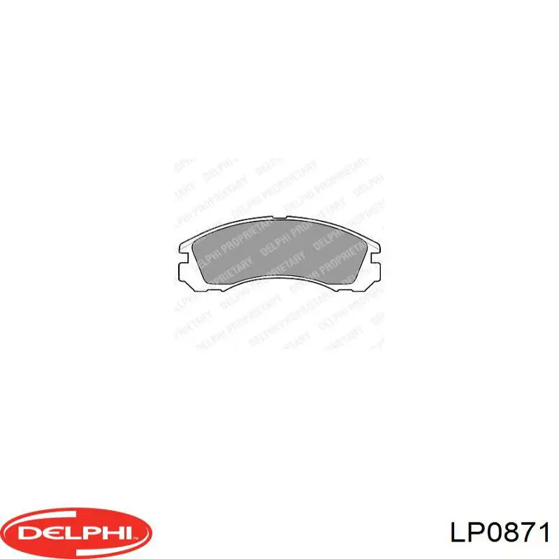 Гальмівні колодки Delphi LP0871 ціна, від 25.31 USD