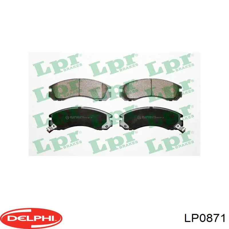 Передні тормозні колодки LP0871 Delphi