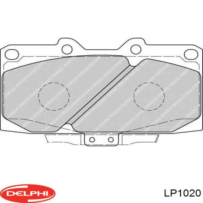 Купити LP1020 Delphi Колодки гальмівні передні, дискові